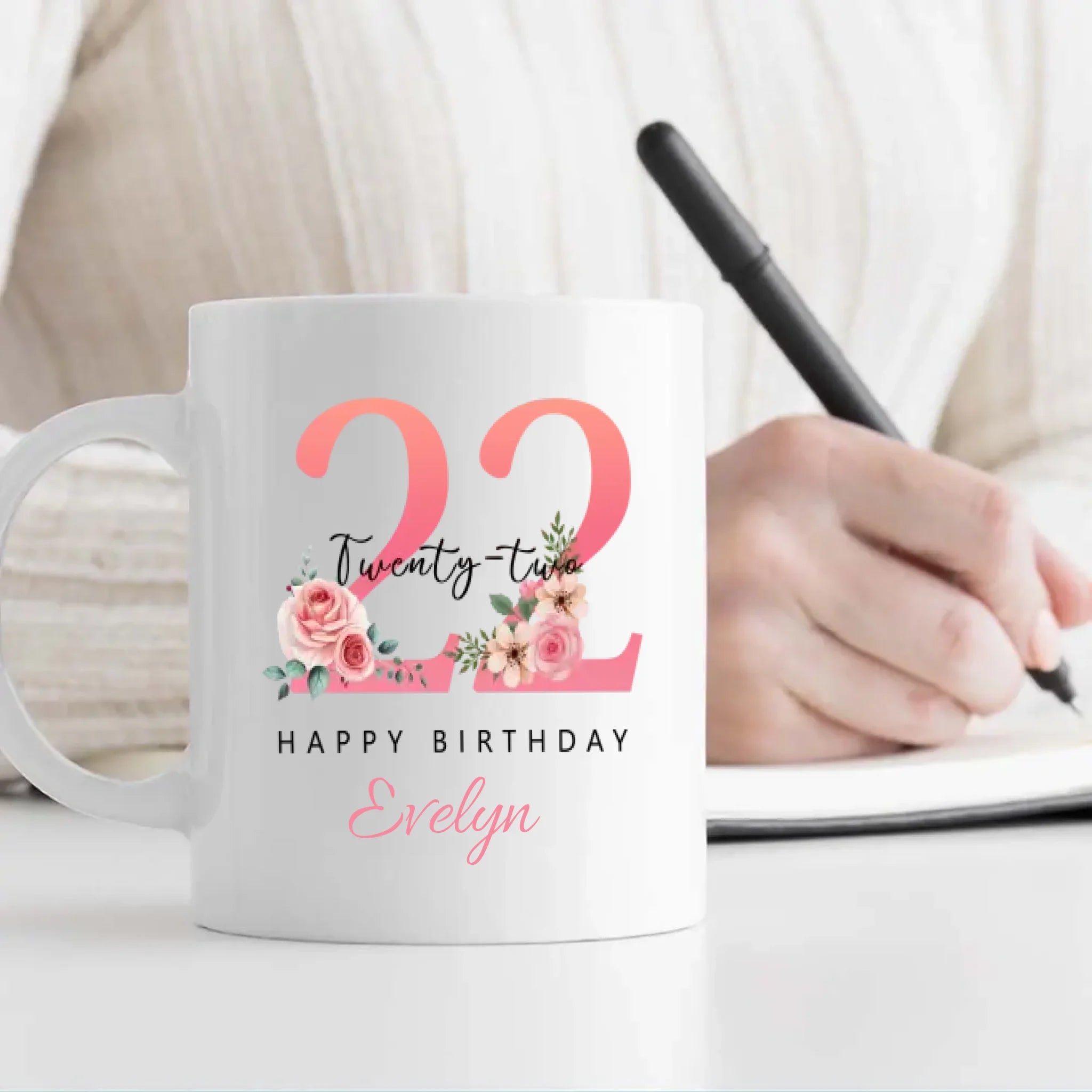 Twenty-Two and Thriving – Modern Birthday Mug for Bold Souls - 89Prints