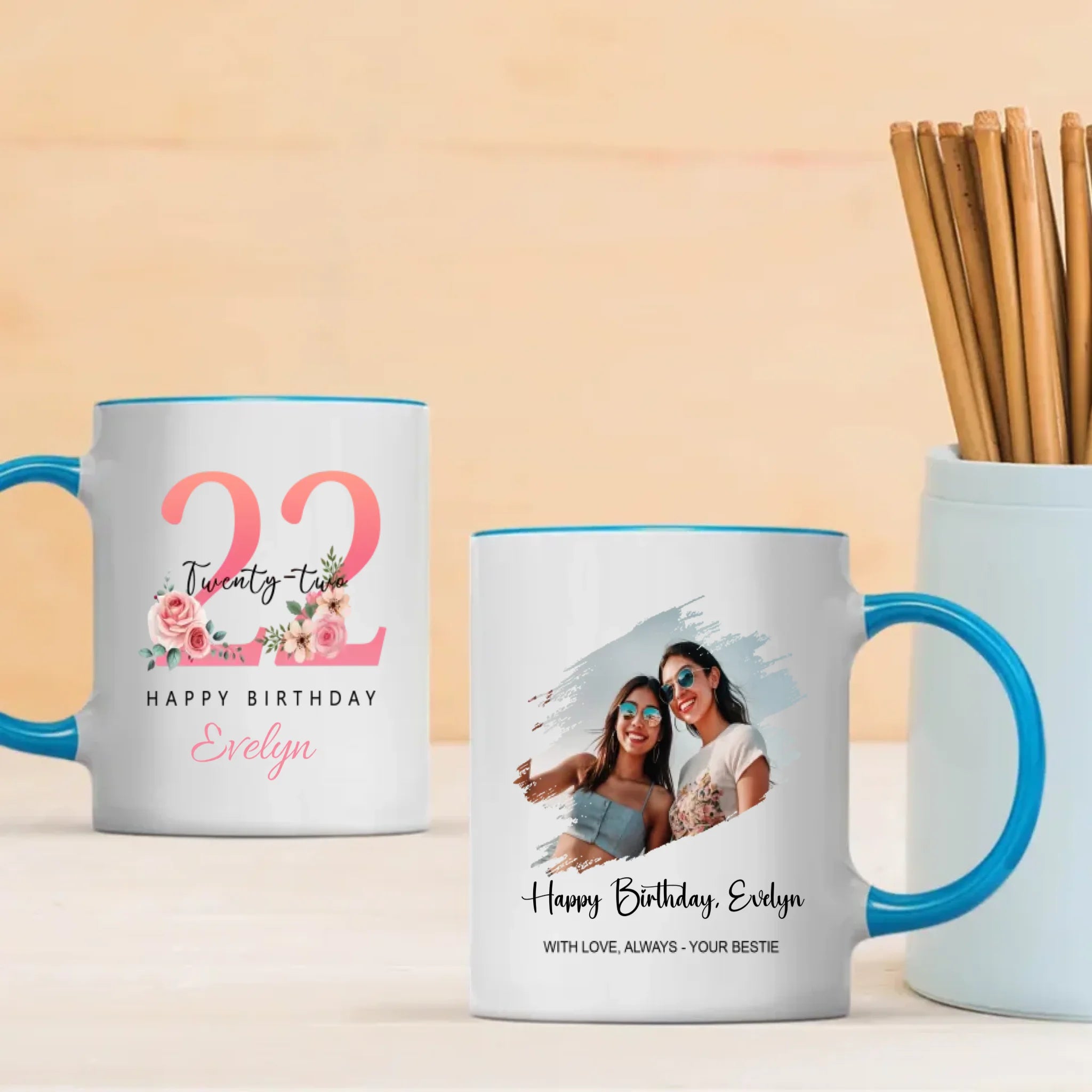 Twenty-Two and Thriving – Modern Birthday Mug for Bold Souls - 89Prints