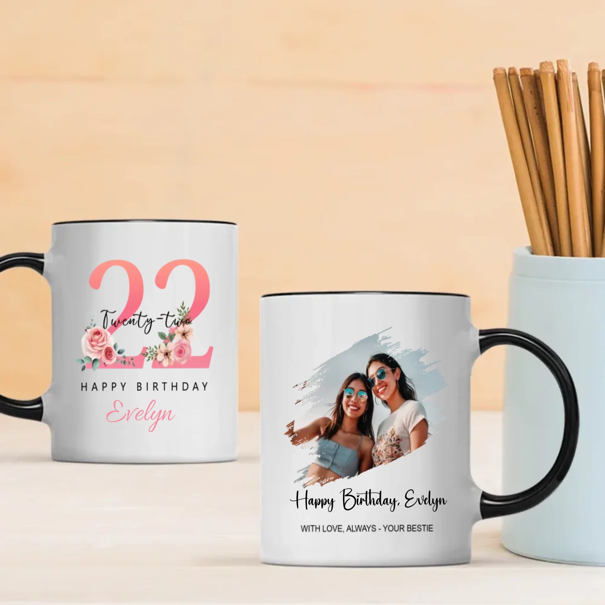 Twenty-Two and Thriving – Modern Birthday Mug for Bold Souls - 89Prints