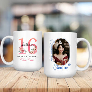 Minimal 16th Birthday Mug – Simple Personalized Design - 89Prints