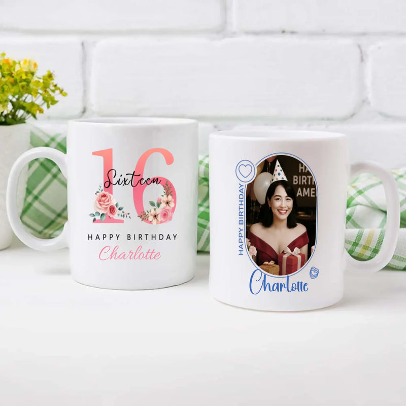 Minimal 16th Birthday Mug – Simple Personalized Design - 89Prints