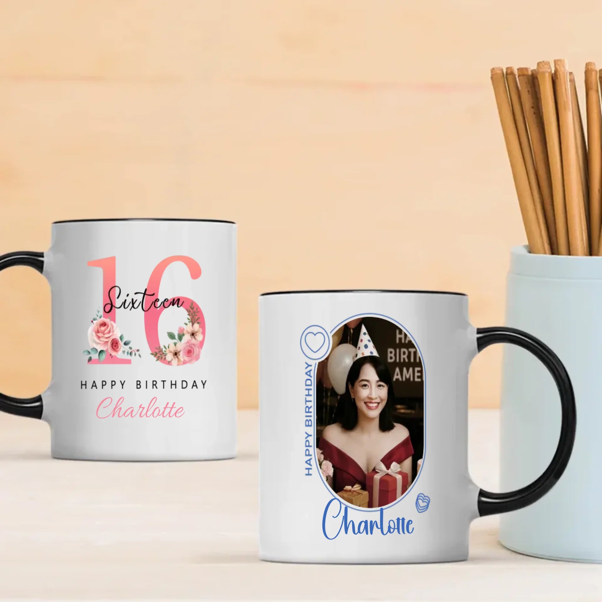 Minimal 16th Birthday Mug – Simple Personalized Design - 89Prints