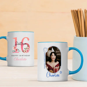 Minimal 16th Birthday Mug – Simple Personalized Design - 89Prints