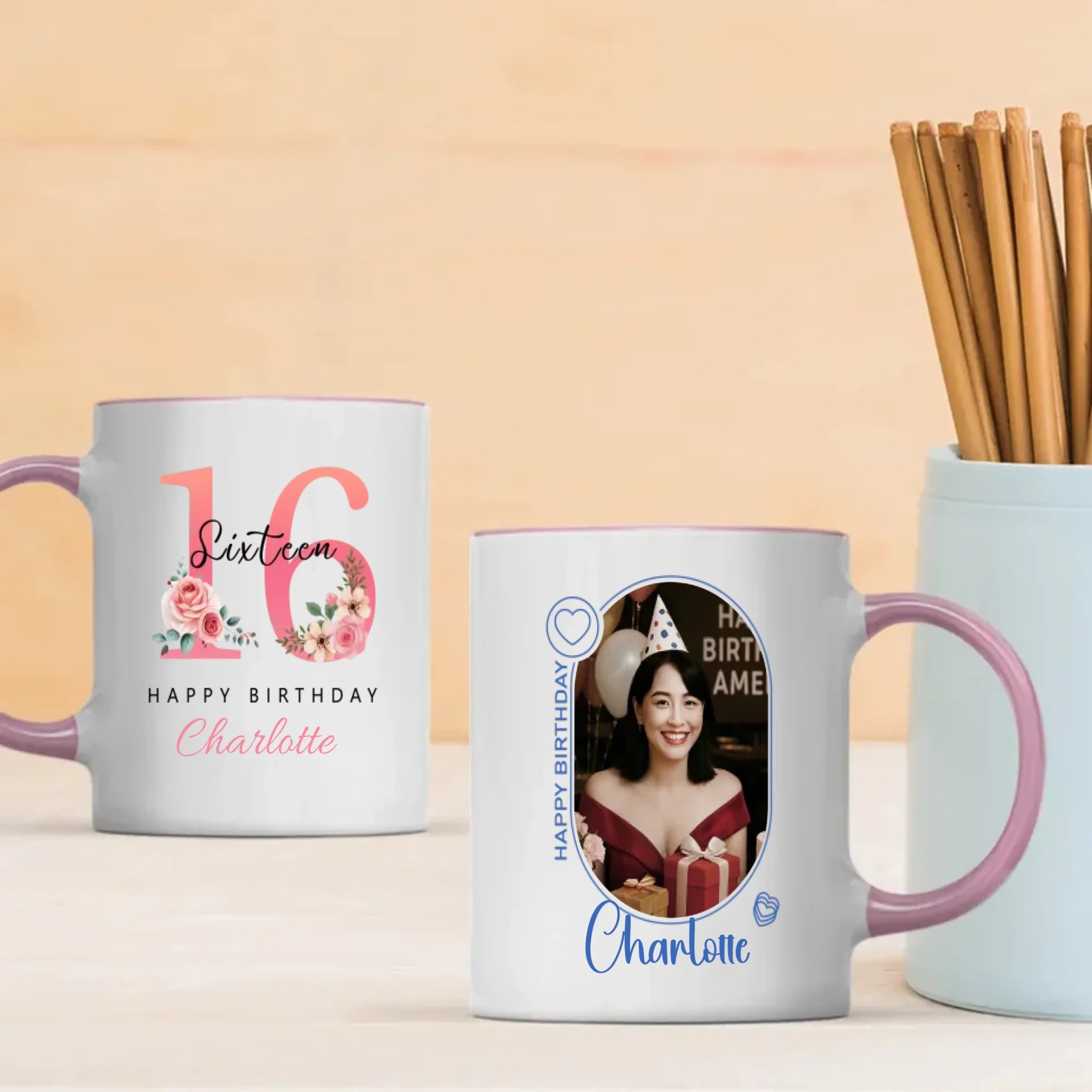 Minimal 16th Birthday Mug – Simple Personalized Design - 89Prints