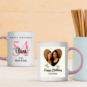 54 Years Loved – Personalized Birthday Mug with Heart | 89Prints