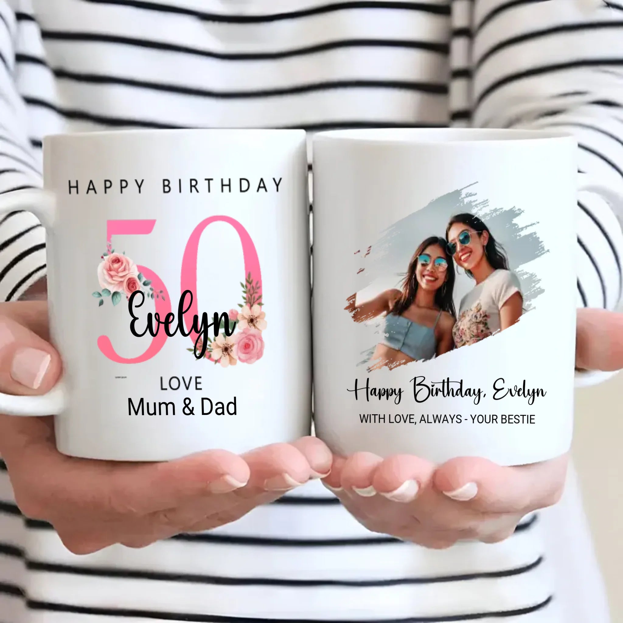 50th & Fabulous Birthday Mug – Cheers to Half a Century | 89Prints