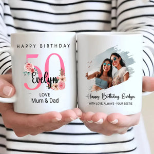 50th & Fabulous Birthday Mug – Cheers to Half a Century | 89Prints