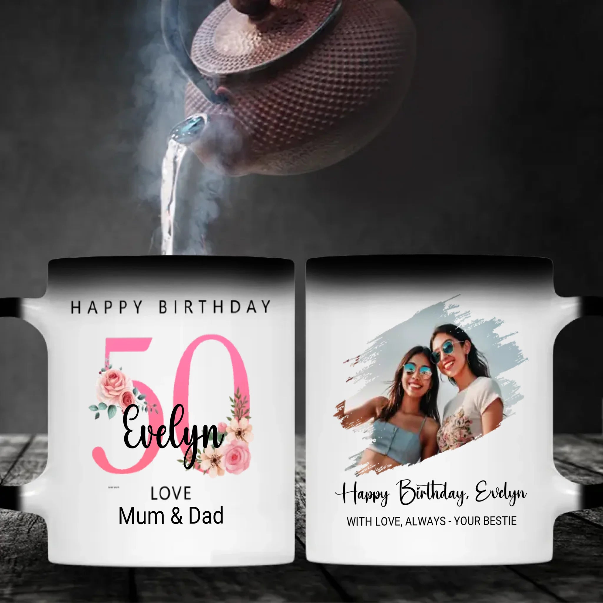 50th & Fabulous Birthday Mug – Cheers to Half a Century | 89Prints