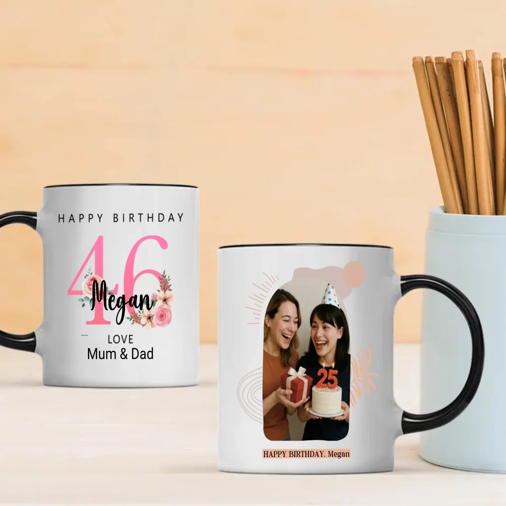 Vintage 46th  – Classic Custom Birthday Mug - 89Prints