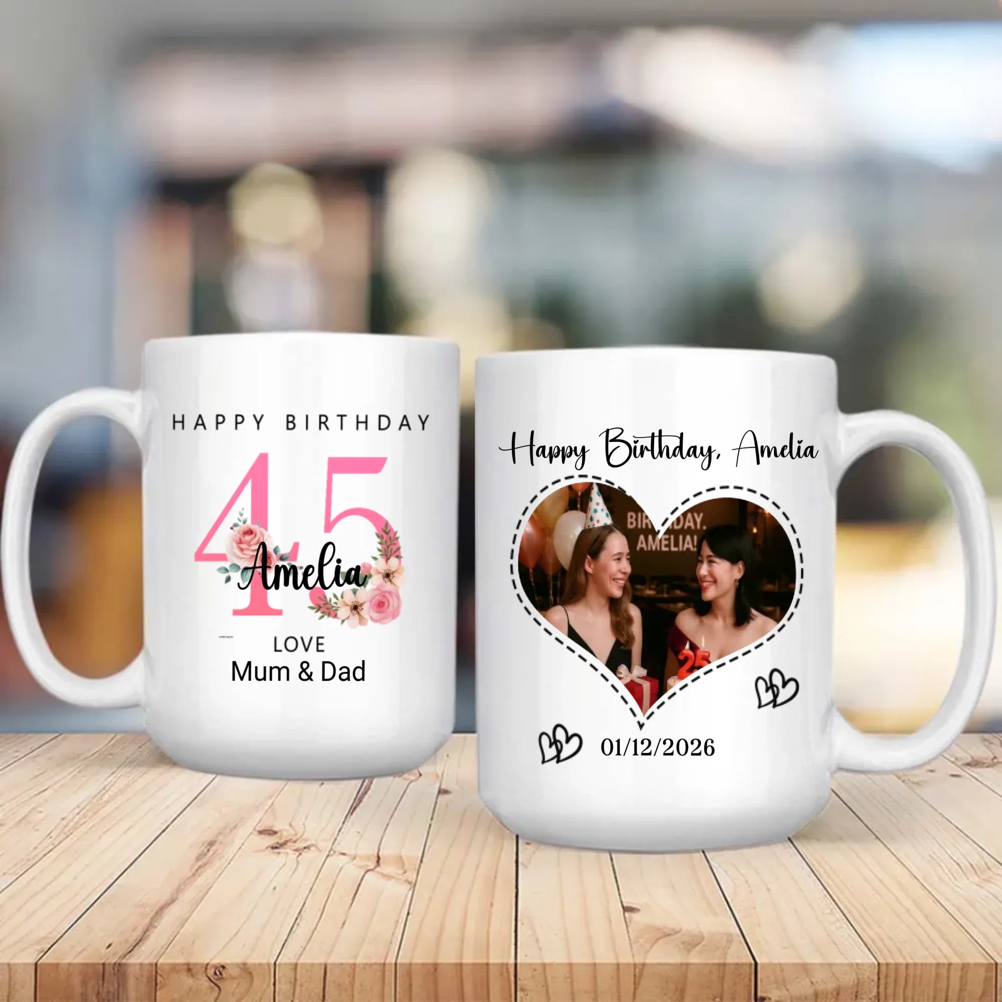 Cheers to 45 – Personalized Birthday Mug | 89Prints