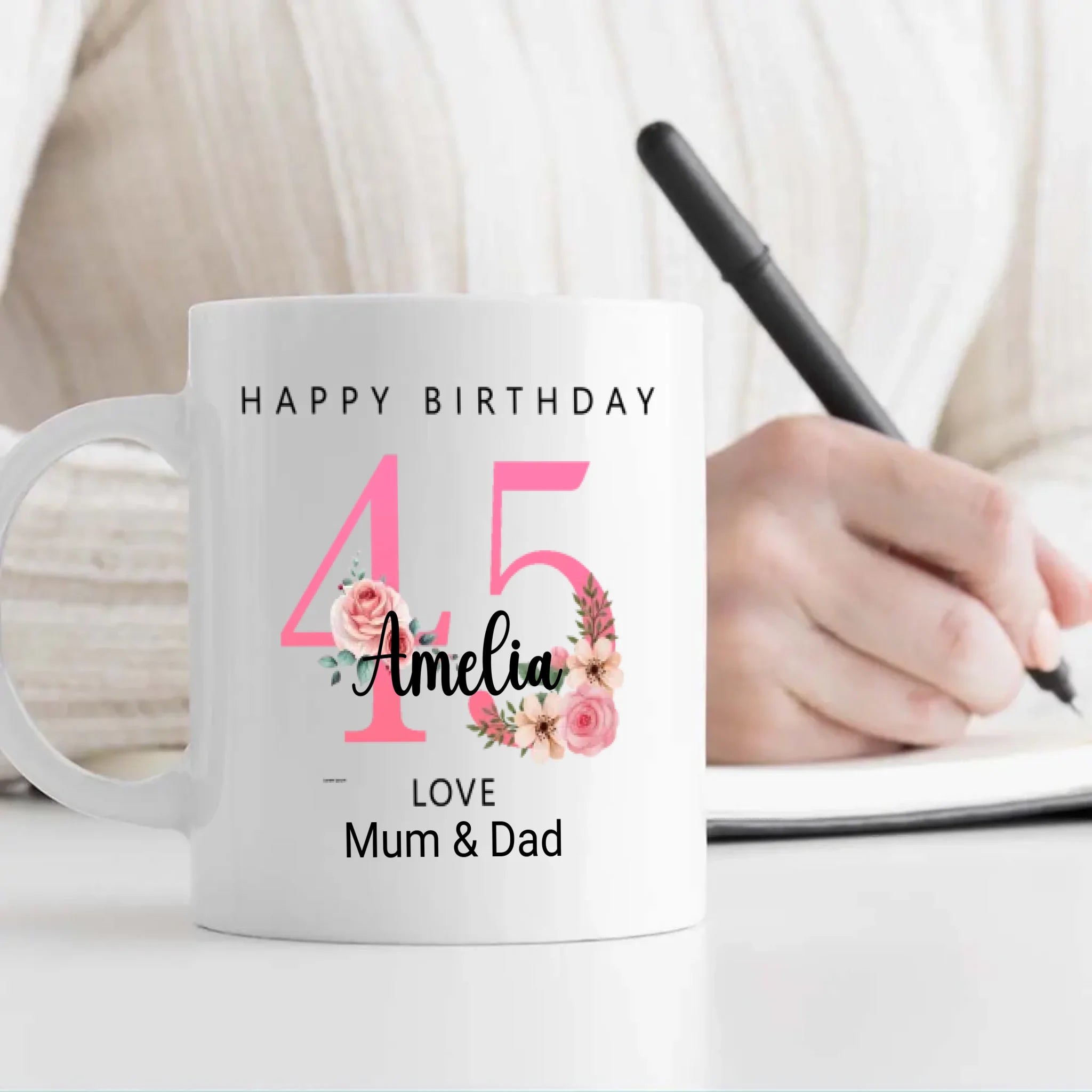 Cheers to 45 – Personalized Birthday Mug | 89Prints