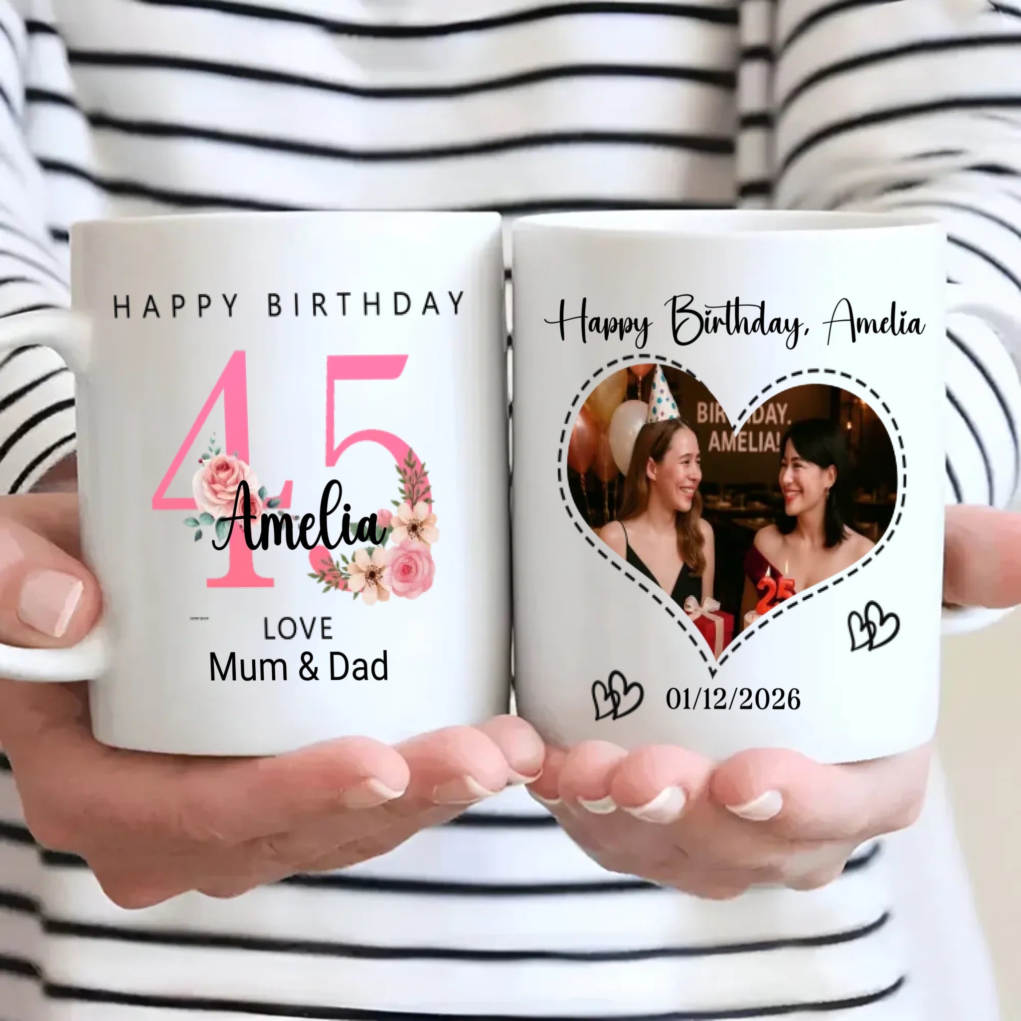 Cheers to 45 – Personalized Birthday Mug | 89Prints