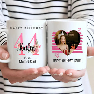 44th & Flourishing – Personalized Birthday Mug - 89Prints
