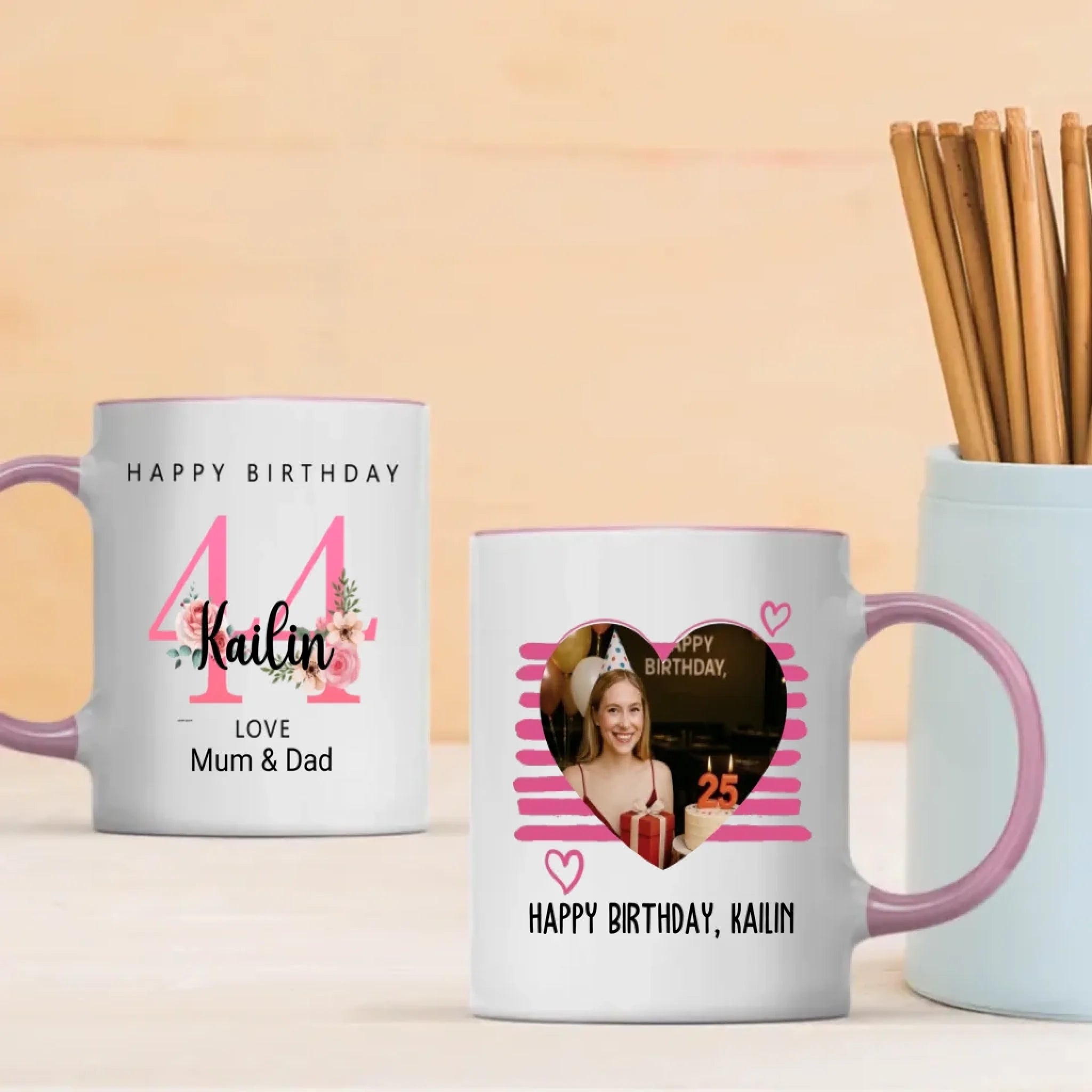 44th & Flourishing – Personalized Birthday Mug - 89Prints