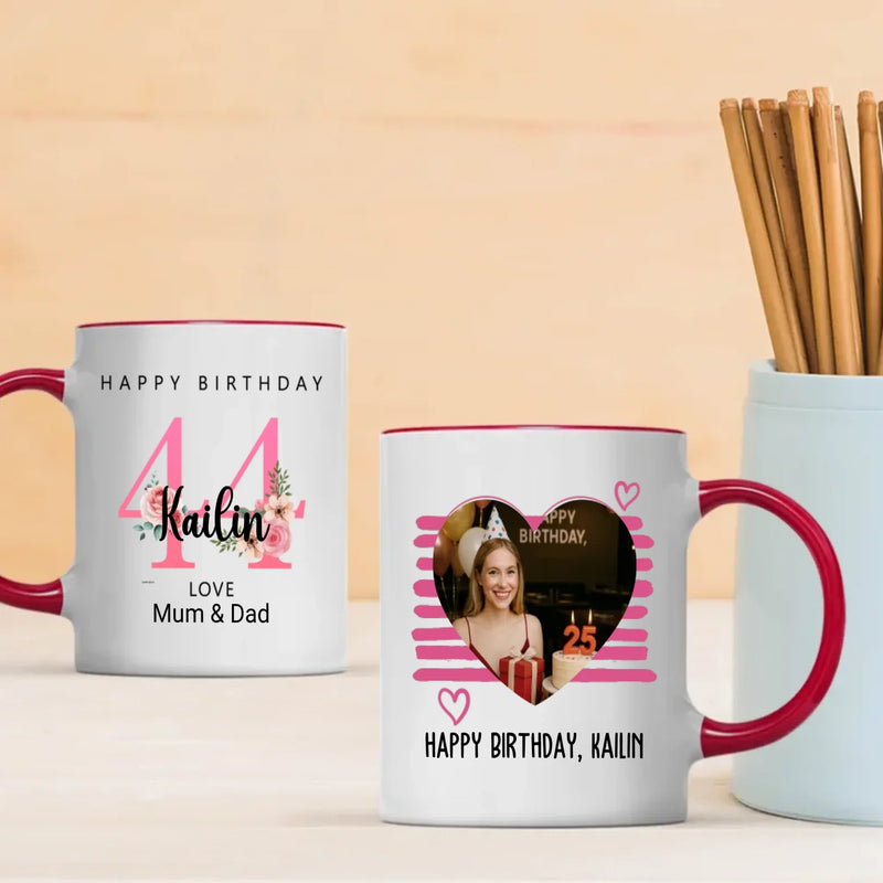 44th & Flourishing – Personalized Birthday Mug - 89Prints