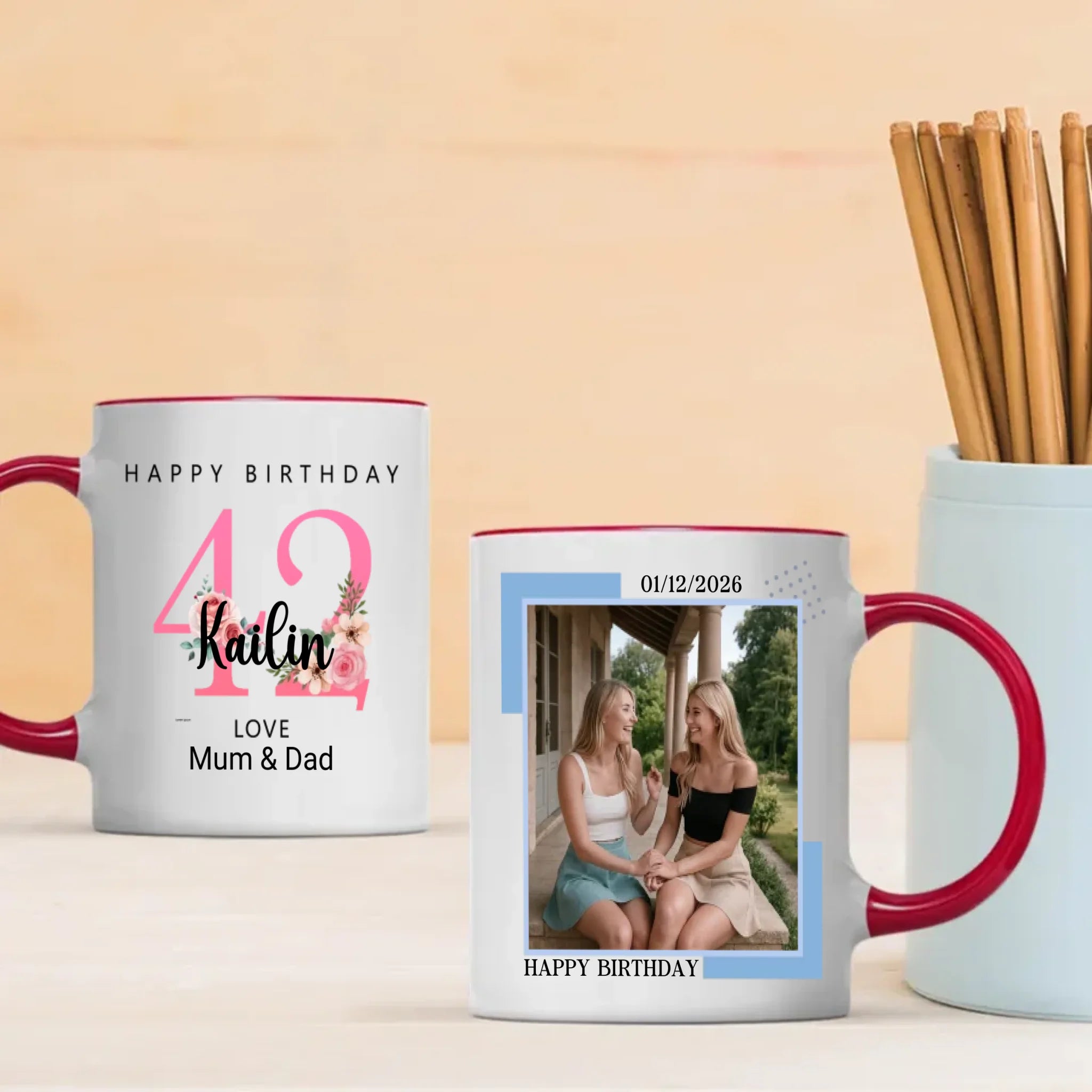 Celebrate 42 Years of Memories – Custom Retro Mug - 89Prints