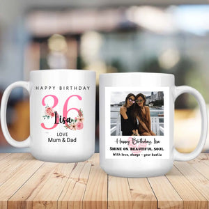 The Beauty of 36th – Custom Birthday Mug for Her | 89Prints