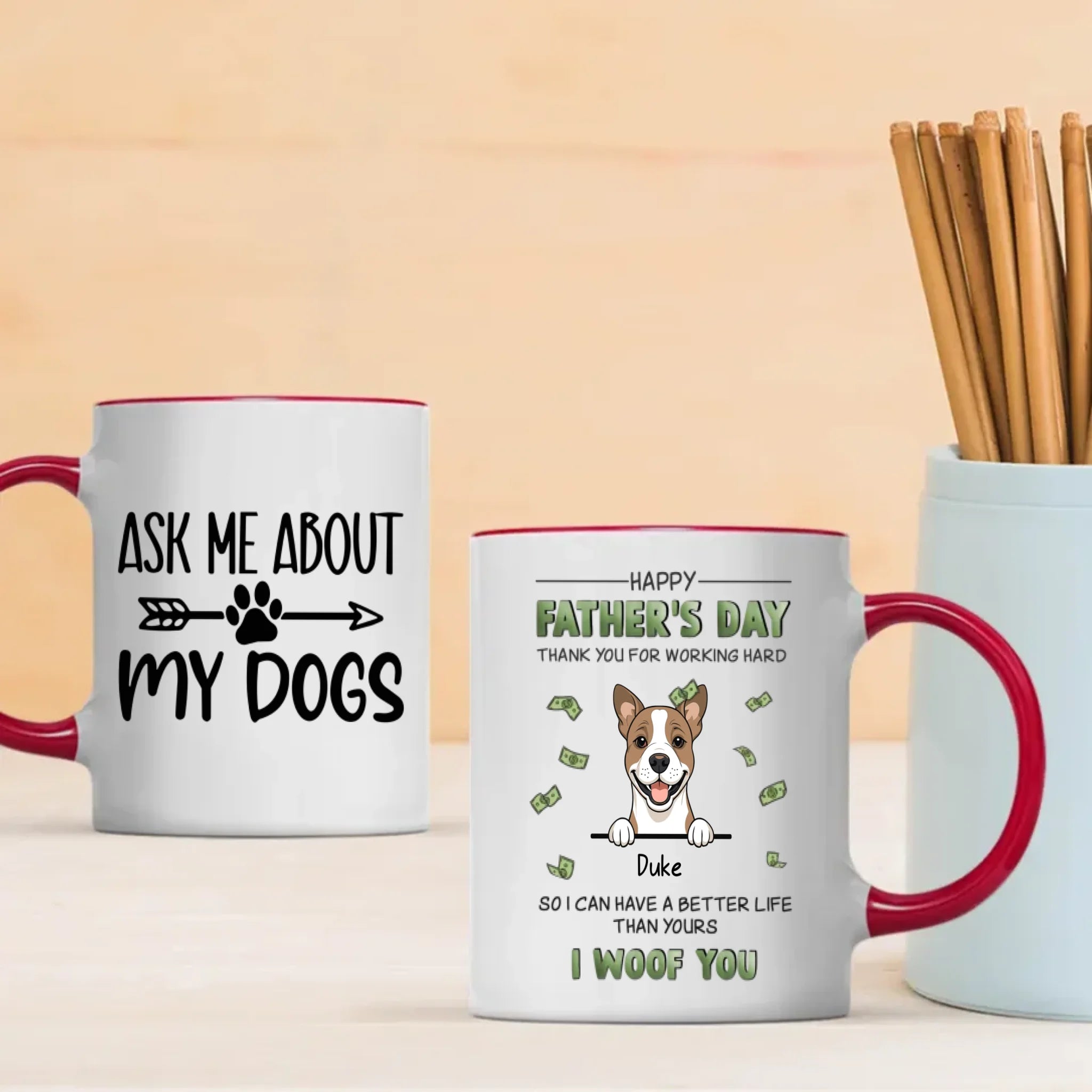 Personalized Dog Mug – Ask Me About My Dog – 89Prints
