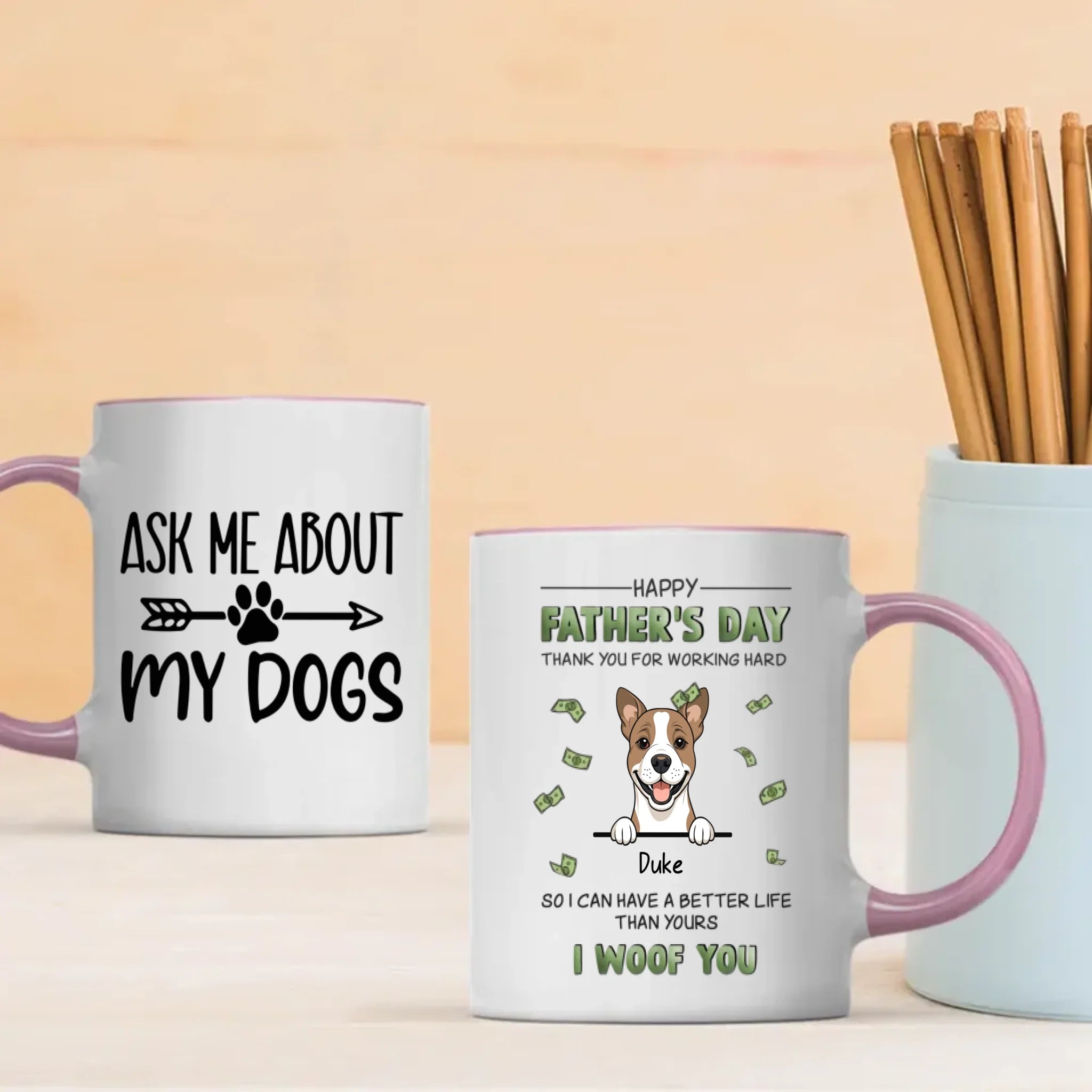 Personalized Dog Mug – Ask Me About My Dog – 89Prints