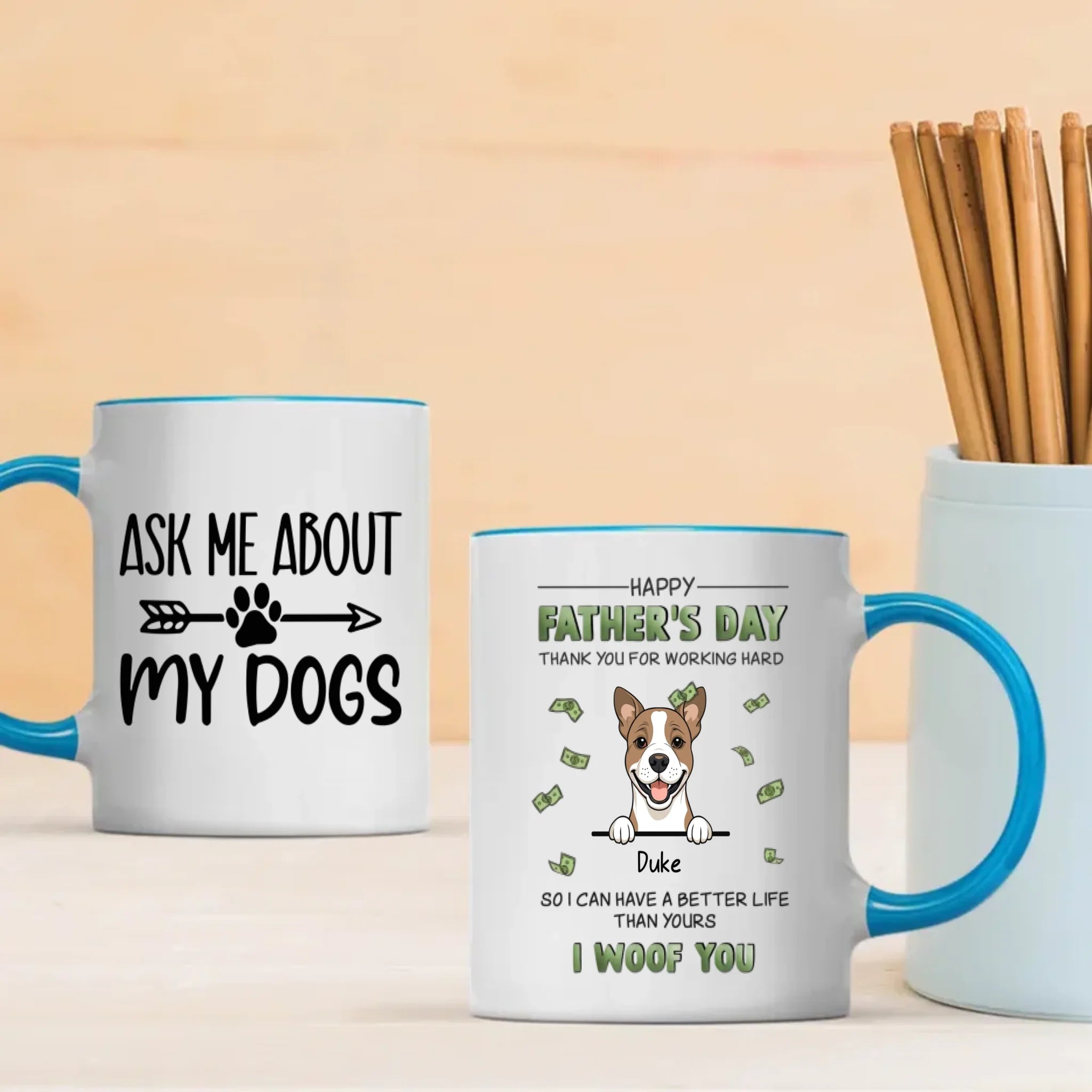 Personalized Dog Mug – Ask Me About My Dog – 89Prints