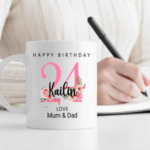 24th, Focused, and Flourishing – Custom Birthday Mug | 89Prints