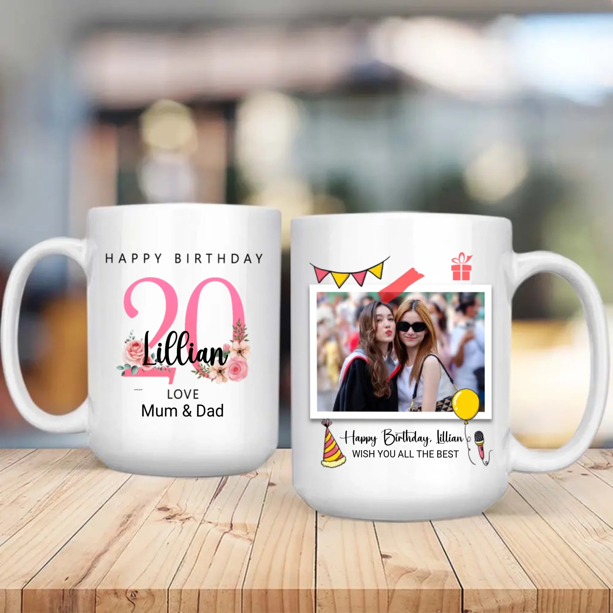Cheers to 20 Years – Personalized Birthday Mug | 89Prints