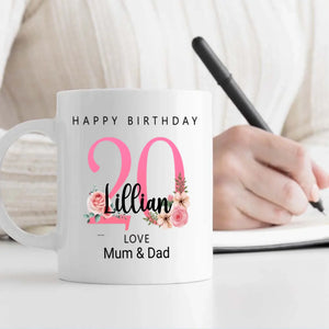 Cheers to 20 Years – Personalized Birthday Mug | 89Prints