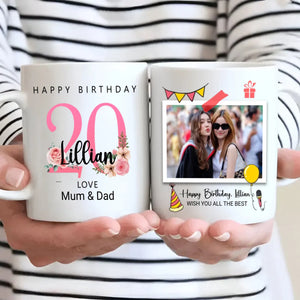 Cheers to 20 Years – Personalized Birthday Mug | 89Prints