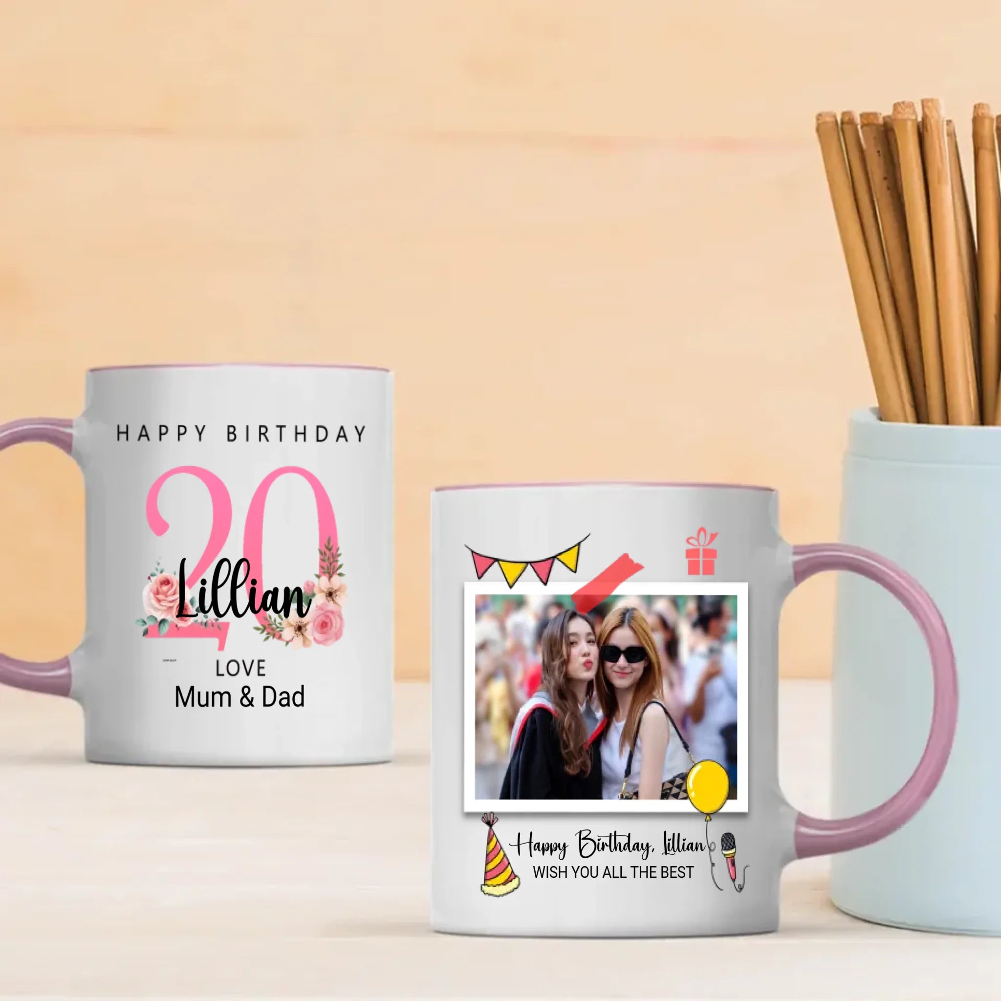 Cheers to 20 Years – Personalized Birthday Mug | 89Prints