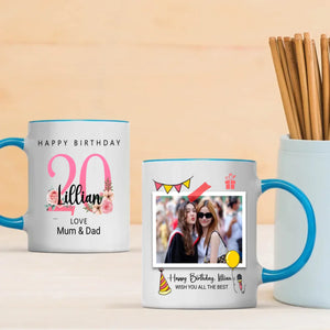 Cheers to 20 Years – Personalized Birthday Mug | 89Prints