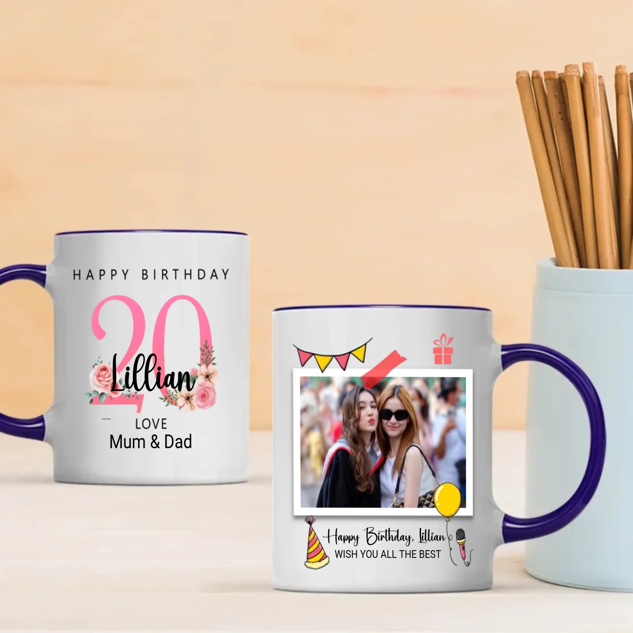 Cheers to 20 Years – Personalized Birthday Mug | 89Prints