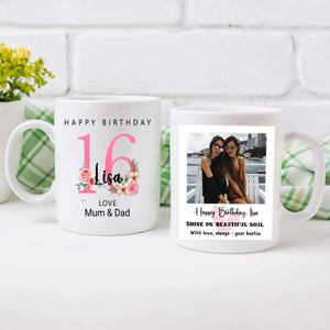 Sixteen and Shining – Personalized Birthday Mug | 89Prints