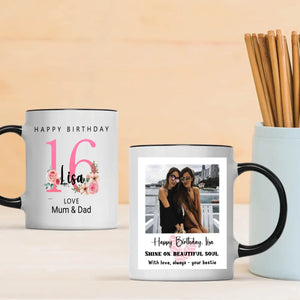 Sixteen and Shining – Personalized Birthday Mug | 89Prints