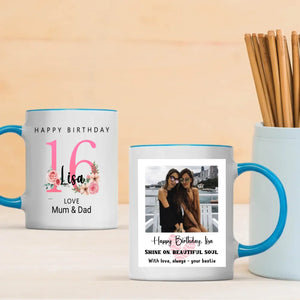 Sixteen and Shining – Personalized Birthday Mug | 89Prints