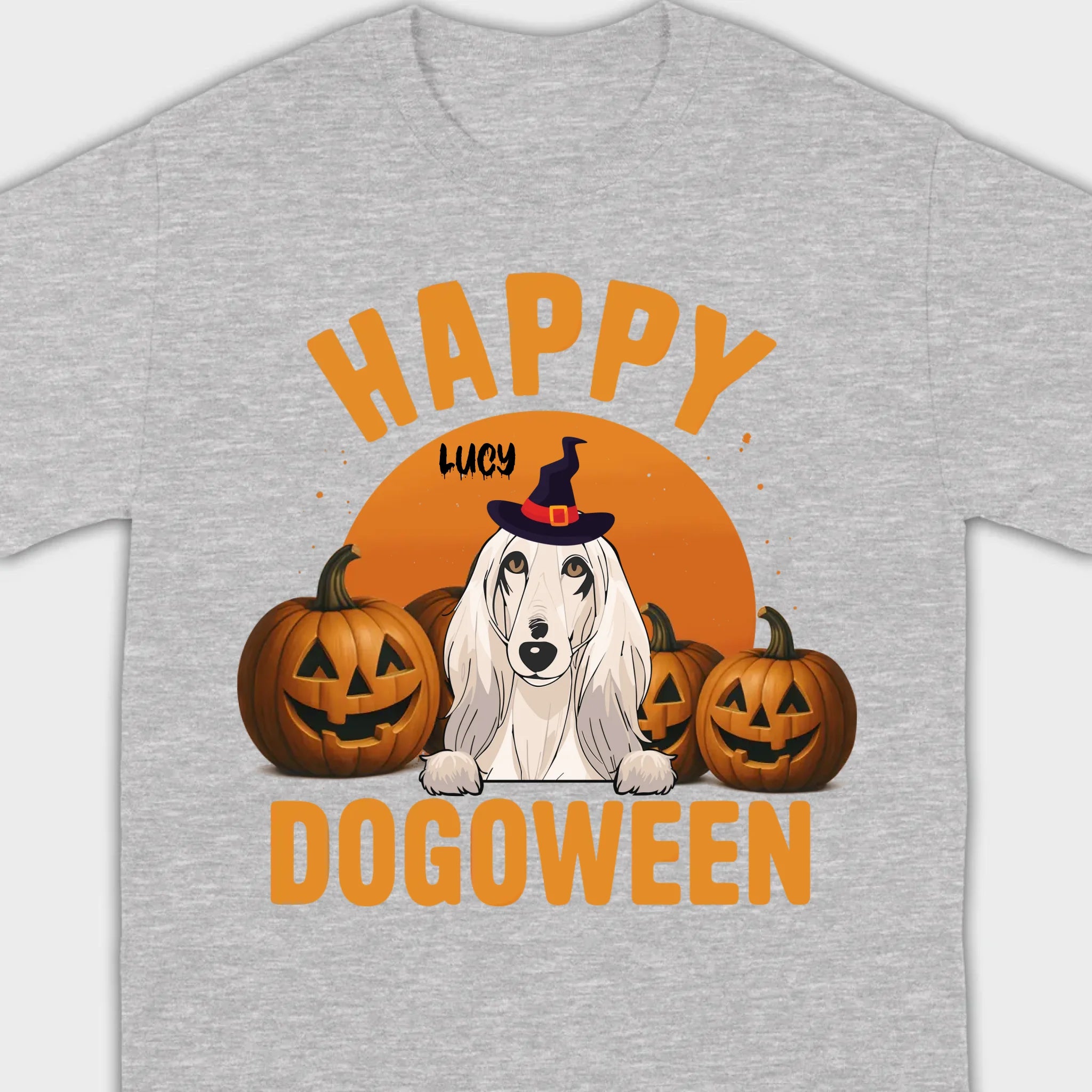 Happy Dogoween Shirt – Personalized Halloween Dog Tee with Custom Pet Name - 89Prints