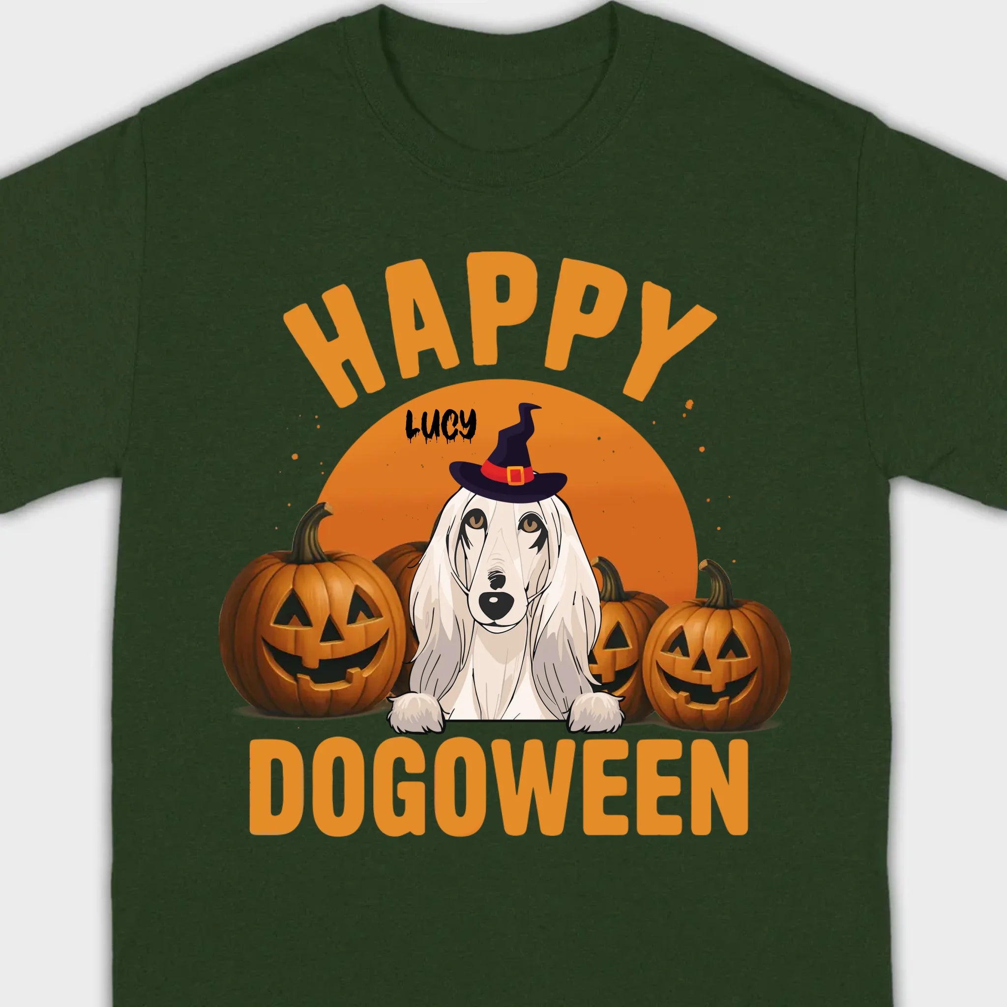 Happy Dogoween Shirt – Personalized Halloween Dog Tee with Custom Pet Name - 89Prints