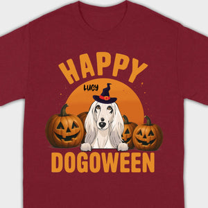 Happy Dogoween Shirt – Personalized Halloween Dog Tee with Custom Pet Name - 89Prints