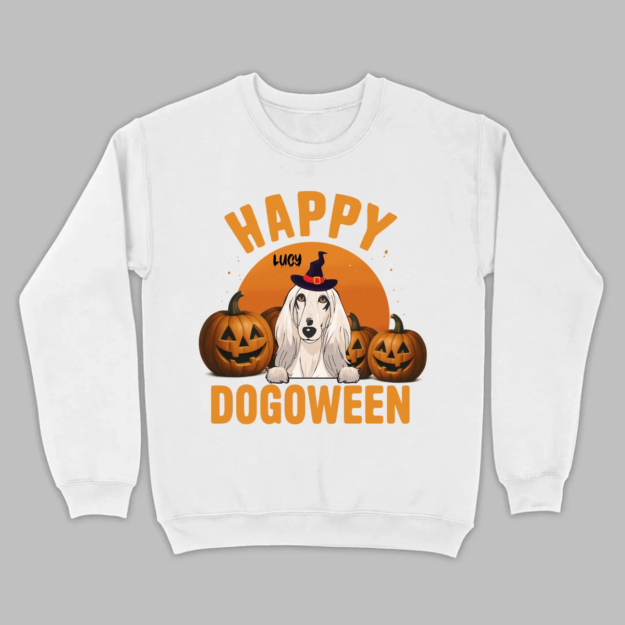 Happy Dogoween Shirt – Personalized Halloween Dog Tee with Custom Pet Name - 89Prints