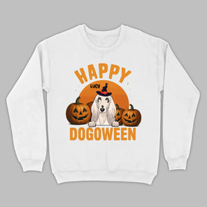 Happy Dogoween Shirt – Personalized Halloween Dog Tee with Custom Pet Name - 89Prints