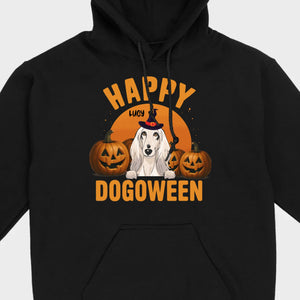 Happy Dogoween Shirt – Personalized Halloween Dog Tee with Custom Pet Name - 89Prints