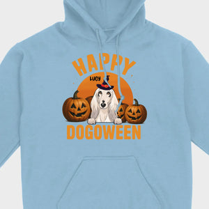 Happy Dogoween Shirt – Personalized Halloween Dog Tee with Custom Pet Name - 89Prints