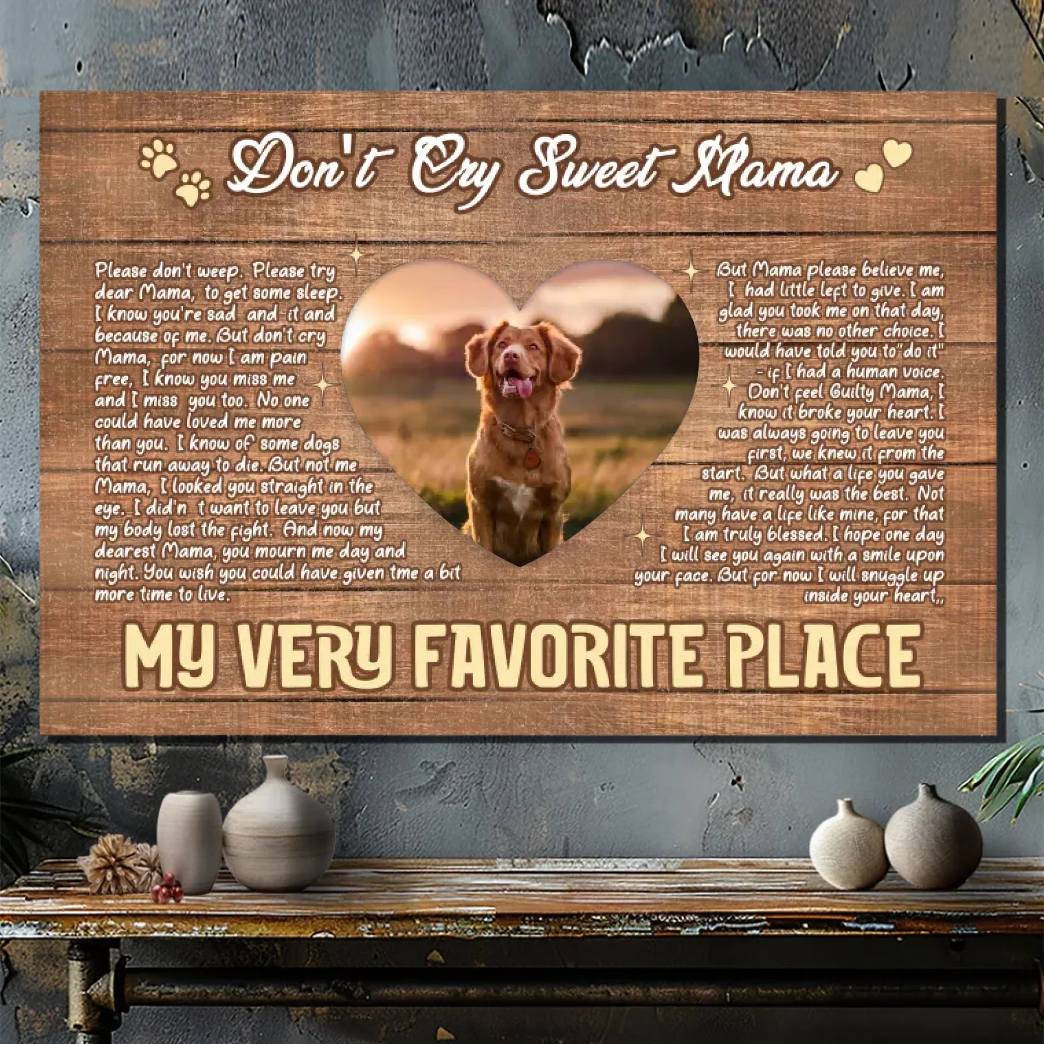 Custom Pet Memorial Canvas – 