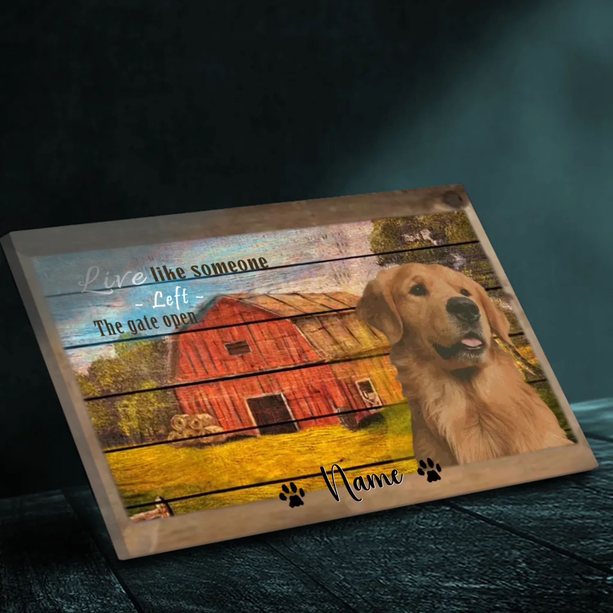 Custom Name Wall Decor - Live Like Someone Left the Gate Open
