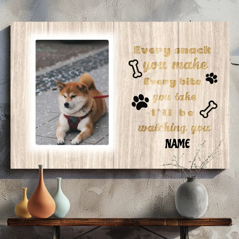 Every Meal with My Dog by My Side - Custom Canvas For Dogs