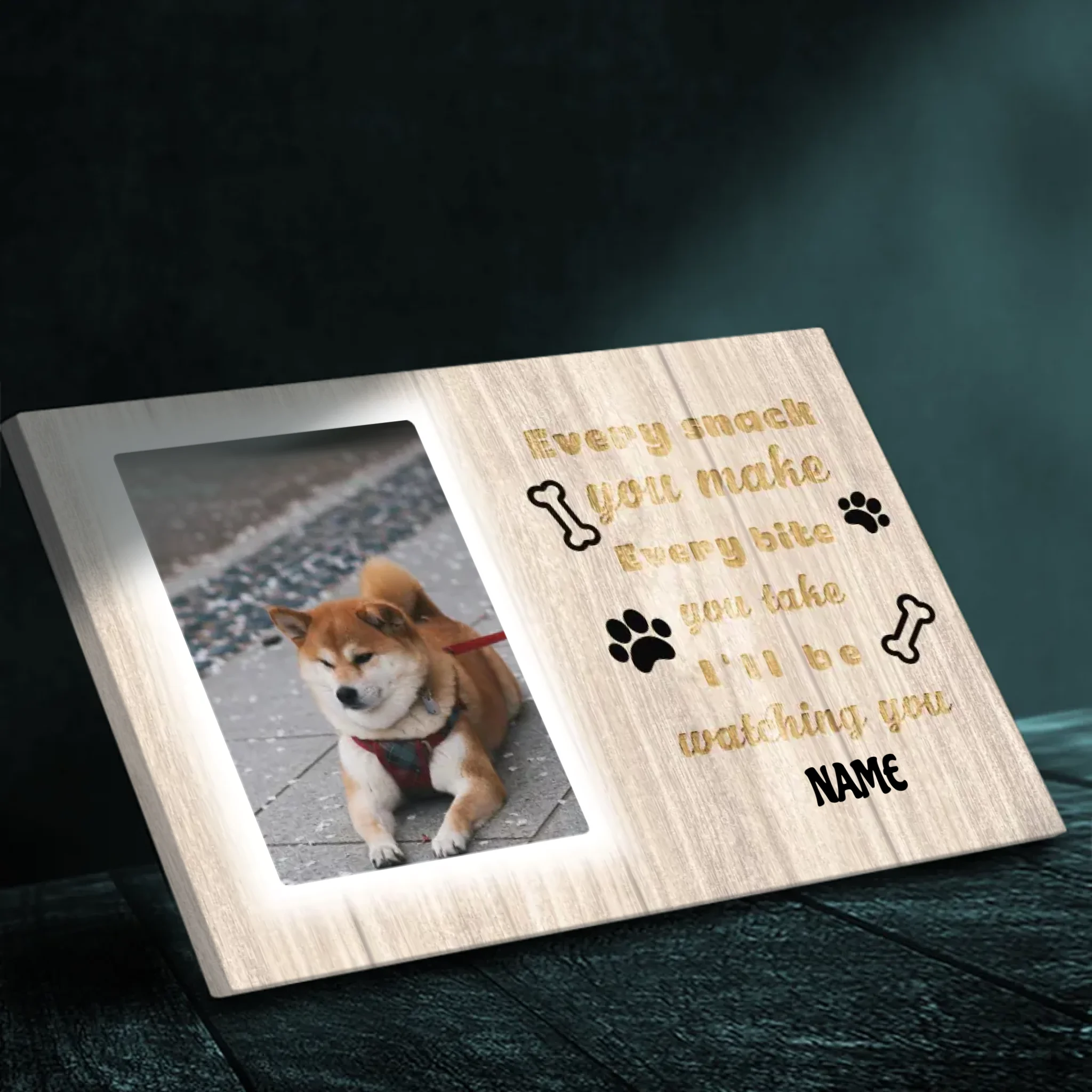 Every Meal with My Dog by My Side - Custom Canvas For Dogs