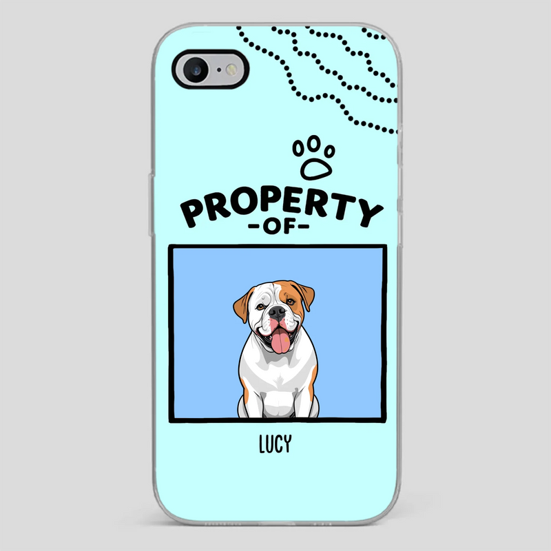 Funny Dog Phone Case – “Property Of” Design with Pet Name - 89Prints