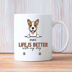 Funny Custom Dog Mug – “Hold My Drink I Gotta Pet This Dog” - 89Prints