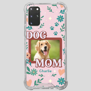 Personalized Dog Mom Phone Case – Custom Pet Name & Photo | Cute Floral Design - 89Prints