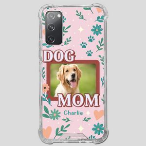 Personalized Dog Mom Phone Case – Custom Pet Name & Photo | Cute Floral Design - 89Prints
