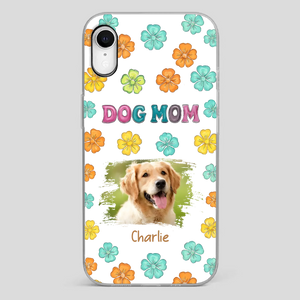 Dog Mom Phone Case – Custom Pet Name & Photo | Sweet Floral Design - 89Prints